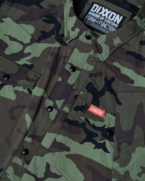 OUTDOORSMAN PERFORMANCE SHORT SLEEVE CAMO BUTTON UP - MENS